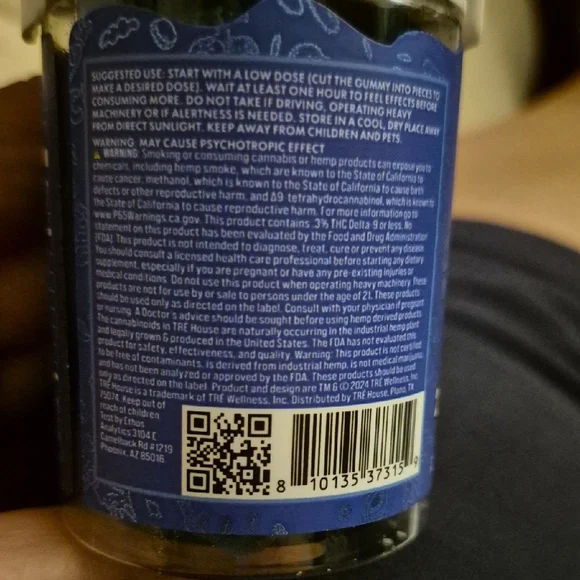 TRE House Delta 9 Gummies - Blue Raspberry - Picture 3 of 4